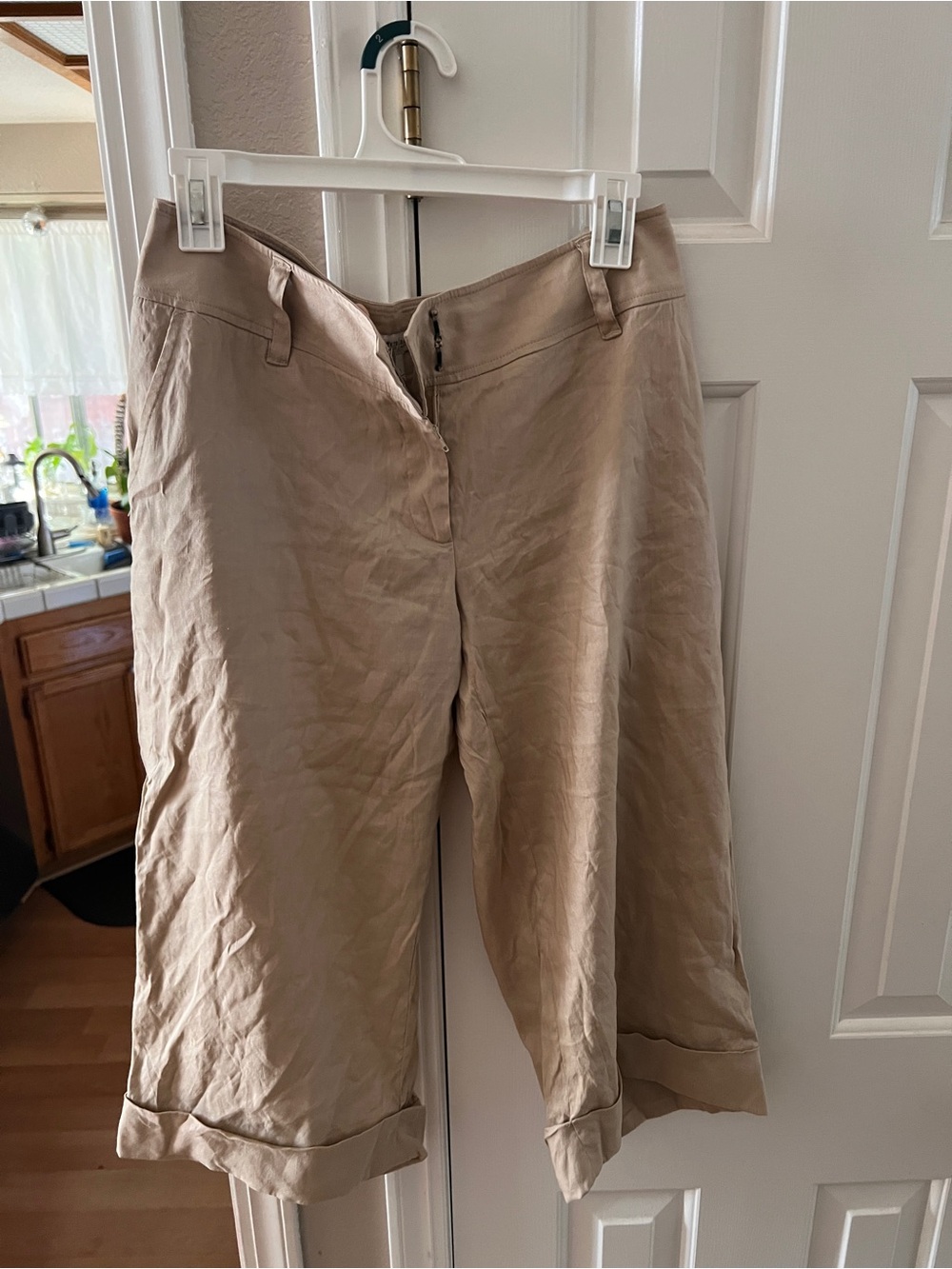 White House Black Market Beige Bermuda Shorts - Relaxed Cuffed Style